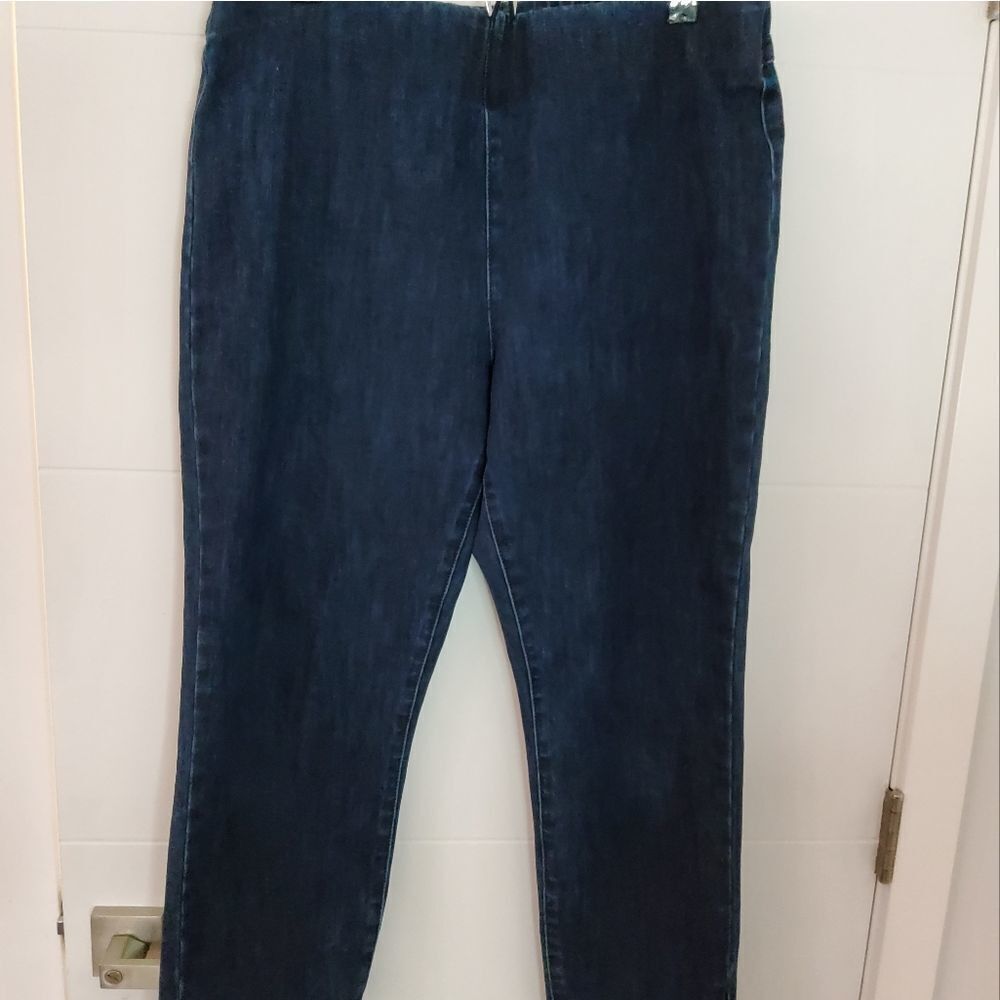 Soft Surroundings Women's Denim Cropped Pants Size L